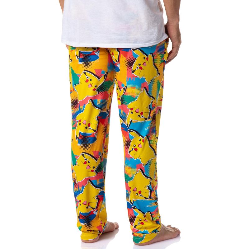 Pokemon Men's Pikachu Pajama Pants Allover Multicolor Lounge Sleep Bottoms, 5 of 7