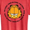 Women's - Garfield - I'm Fine This Is Fine Short Sleeve Graphic T-Shirt - 2 of 4