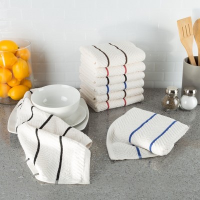 8pk Flat Waffle Kitchen Dish Cloths Blue - T-fal : Target