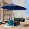 Sevobal Patio Umbrellas Double Sided Twin Patio Umbrella, Market Umbrella for Outdoor, Twin Umbrellla for Garden and Lawn, Blue, 181.1“*106.2"*94.5" - 3 of 4