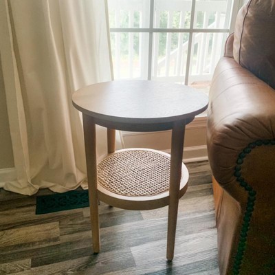 Wood & Cane Round Accent Side Table - Hearth & Hand™ With Magnolia : Target