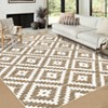 Washable Modern Geometric Living Room Area Rugs, Soft Non Slip Bedroom Carpet, Low Pile Foldable Thin Mat - 2 of 4