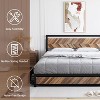 coucheta Bed Frame with 4 Storage Drawers, Platform Bed Frame with Rustic Vintage Wood Headboard, No Box Spring Needed, Noise Free, Easy Assemble - 4 of 4
