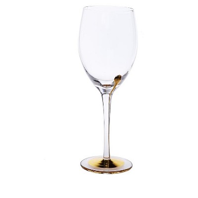 Classic Touch Set of 6 Water Glasses with Gold Reflection