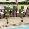 XINGHANZHENXUAN 1 Pcs Green Plant Trees for Indoor Outdoor Decoration, Artificial Boxwood Topiary Ball Tree - 4 of 4