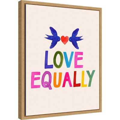 Amanti Art Love Loudly II by Victoria Barnes Canvas Wall Art Print Framed 16 x 20-in.