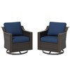 UPTION Outdoor Rattan Swivel Rocking Chair With Cushions - 2 of 4