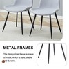 Vynxaria Light Gray Linen Cotton Dining Chairs Set of 6 - 3 of 4