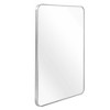 FONTOI 40"×30" Bathroom Wall Mirror Rectangular Metal Frame Sleek Modern Vanity Accent Mirror Functional Decorative Piece for Bedroom, Silver - 3 of 4