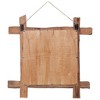 vidaXL Log Mirror, Square, Natural Solid Reclaimed Wood Wall-mounted Dresser, Rustic Style, Polished and Lacquered - 3 of 4