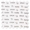 Bacati - Love Gray/white kisses n hugs Crib/Toddler Bed Skirt - 2 of 3