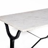 Carolina Living Draven Marble Top Console Table White/Black - 3 of 4