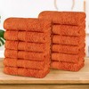 Cotton Plush Soft Highly-Absorbent Heavyweight Luxury Face Towel Washcloth Set of 12 by Blue Nile Mills - 2 of 4