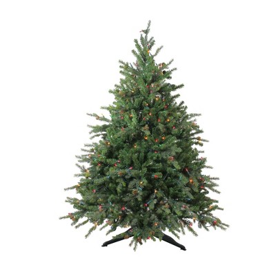 Northlight 4.5' Prelit Artificial Christmas Tree Hunter Fir Full - Multicolor Lights