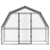 vidaXL Chicken Cage Silver Galvanized steel, PE (polyethylene) Large - 4 of 4