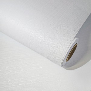 White Wood Grain Wallpaper Roll Peel & Stick Waterproof Self Adhesive Vinyl Contact Paper for Furniture and Walls - 1 of 4