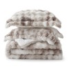 Peace Nest Dual-Side Fluffy Faux Rabbit Fur Comforter Set, Plush Fuzzy Bedding Set - 3 of 4