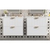 Okak Floating Small Bathroom Vanity with Ceramic Sink Modern  Wall Mounted Vanity with 2 Drawers for Contemporary Bathrooms - 3 of 4