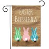 Briarwood Lane Garden Flag 12x18 For Outdoor Easter Blessings Bunnies Burlap For Easter Garden Flag Flags For Outside - 2 of 4