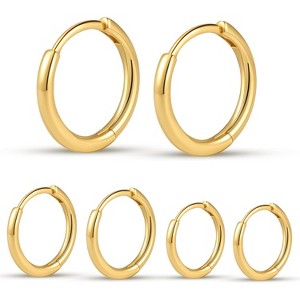 Small Hoop Earrings for Women Tiny Cartilage Hoop Earrings for Men Helix Daith Tragus Ear Hugging Hoop Earrings Sleeper Hypoallergenic Earrings - 1 of 4