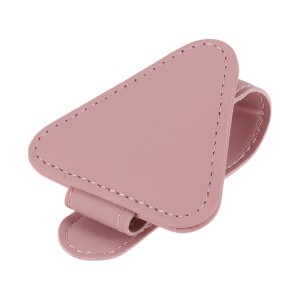 Unique Bargains Universal Car Sunglasses Clip with Magnetic PU Leather 3.15"x2.36" 1 Pc - 1 of 4