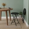 Lavish Home Set of 2 Heavy-Duty 18-Inch Folding Stools with Padded Seats, Black - 3 of 4