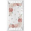 Sweet Jojo Designs Girl Photo Op Fitted Crib Sheet Peony Floral Garden Pink and Ivory - 2 of 4
