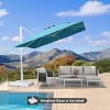 PURPLE LEAF Patio Umbrella White Cantilever Offset Umbrella Square Outdoor Umbrella with 360-degree Rotation for Garden Deck Pool - 2 of 4