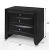 NicBex 26.5"Wide Nightstand with 2 Drawers Modern Side Table with Pull-Out Top Tray for Bedroom,Living Room - 3 of 4