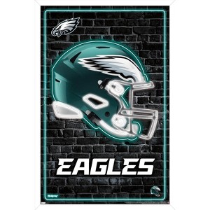 Trends International NFL Philadelphia Eagles - Neon Helmet 23 Framed Wall Poster Prints - 1 of 4
