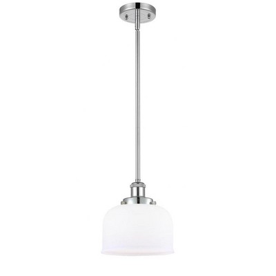 Bell - 1 Light Stem Hung Mini Pendant In Industrial Style-10 Inches Tall and 8 Inches Wide