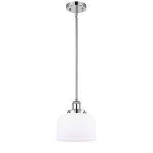 Bell - 1 Light Stem Hung Mini Pendant In Industrial Style-10 Inches Tall and 8 Inches Wide - 1 of 1