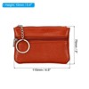 Unique Bargains PU Leather Change Purses Small Organizer Bags with Zipper Key Ring 4.5" x 3" 1 Pc - 2 of 3