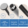 Shower Curtain Rod, Adjustable 32-61 Inch Spring Tension, Rust-Resistant and Non-Slip Stainless Steel Rod, No Drilling Required, Black - 4 of 4