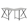 NicBex 55" L-Shaped Corner Computer Desk Black Metal, Modern Contemporary Workstation for Home Office, Laptop/Work - 3 of 4