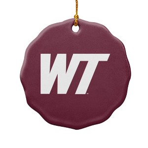 West Texas A&M Primary Logo Porcelain Scalloped Holiday Christmas Tree Ornament - 1 of 4