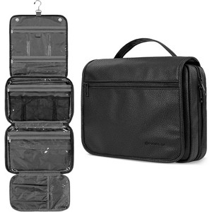 Toiletry Bag Men Compact Leather Durable for Men, Travel Bag, Water-Resistant Bathroom - 1 of 4