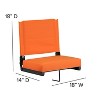 Emma and Oliver Set of 2 500 lb. Rated Lightweight Stadium Chair with Ultra-Padded Seat - 4 of 4