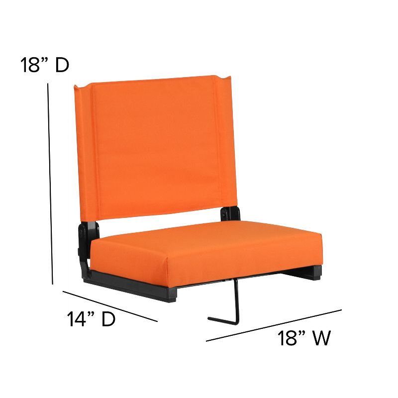 Emma and Oliver Set of 2 500 lb. Rated Lightweight Stadium Chair with Ultra-Padded Seat, 5 of 12