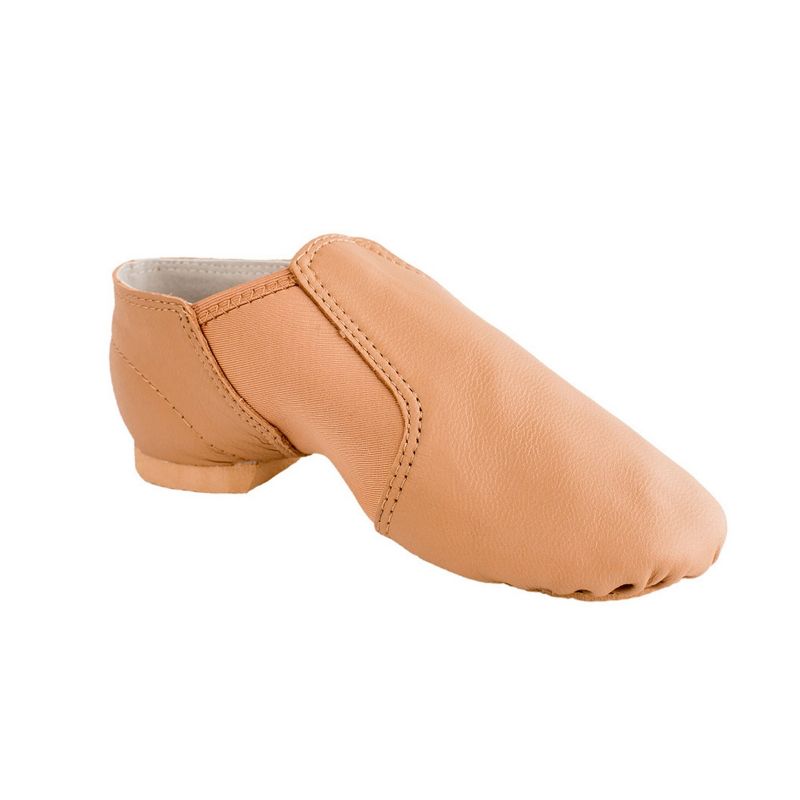 Dance Class Kids Gloria Leather Slip-on Wide Jazz Shoe, 1 of 8
