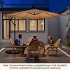 Costway 10FT Patio Solar-Lighted 112 LED Cantilever Offset Umbrella Crank Tilt Outdoor - image 4 of 4