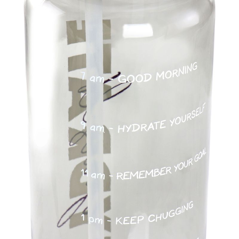 Gibson Home Brever 50oz Hydrate Yourself Hourly Motivation Water Bottle in Grey, 4 of 8