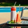 Le'raze 20oz Glass Water Bottle Tumbler Cup with Glass Straw, Bamboo Lid & Base + Protective Silicone Sleeve - BPA Free - White - 4 of 4