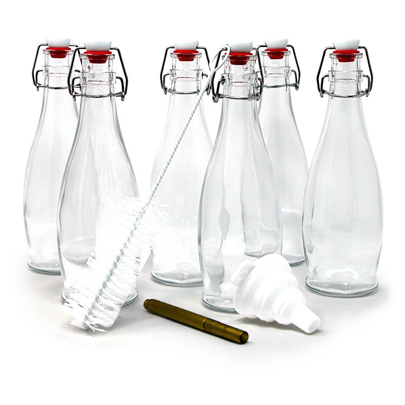 Nevlers Teardrop Airtight Swing Top Bottles - Glass 17oz (6pk), 1 of 11