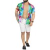 LA LEELA Men's Hawaiian Shirts Short Sleeve Button Down Shirt Floral Shirt Men Boho Holiday Casual Summer Beach Shirts for Men Funny - 2 of 4