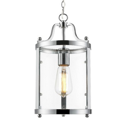 Black Mini Pendant with Clear Glass Shade