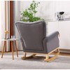 RUVALINO Baby Bouncers and Rockers, Leisure Sofa Chair, Baby Rocker Chair, Kids Arm Chair for Nursery or Playroom, Gray,33.3”*30.3”*34.7" - 2 of 4
