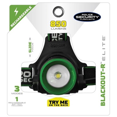 Police Security Blackout R 850 Lumens Rechargeable LED Headlamp