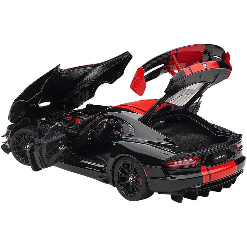 2017 Dodge Viper 1:28 Edition ACR Black with Red Stripes 1/18 Model Car by Autoart, 2 of 5