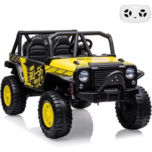 24V 2-Seater Kids Battery Powered Ride-On Truck Car with Remote, LED Lights, Music, Suspension & 2 Motors - 1 of 4